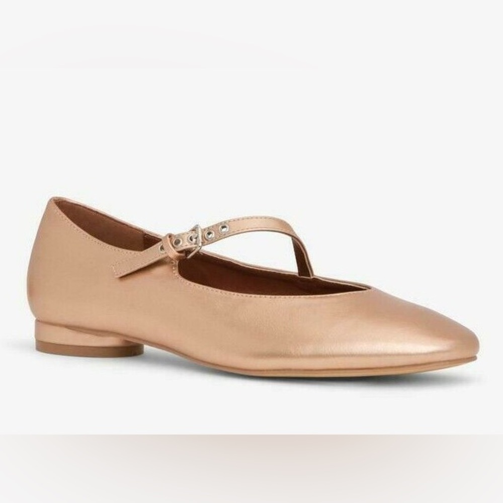Matt & Nat Anais Rose Gold Vegan Mary Janes, Size 7
